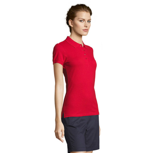 PEOPLE Damskie POLO 210g Czerwony S11310-RD-XL (2)