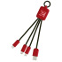 Kabel z podświetlonym logo 3w1 z brelokiem - SCX.design C15 Mid red 2PX00191  thumbnail