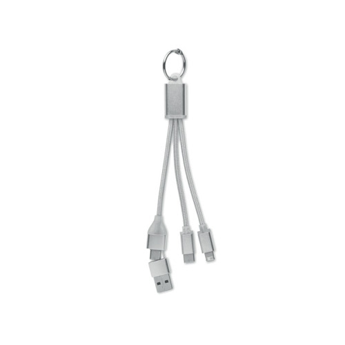 Kabel ładujący 4 w 1 typu C Srebrny MO2141-14 