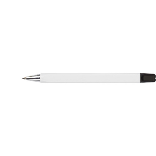 Zestaw piśmienniczy, ołówek, zakreślacz i długopisy z wkładem w kolorze nakrętki biały V1314-02 (11)