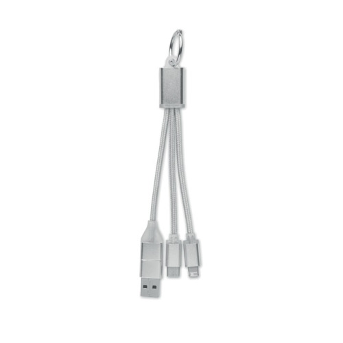 Kabel ładujący 4 w 1 typu C Srebrny MO2141-14 (1)