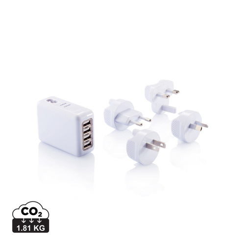 Uniwersalna ładowarka, adapter podróżny Biały P820.373 (7)