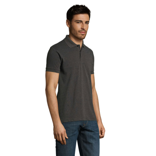 PERFECT Męskie POLO 180g Charcoal melange S11346-CE-XL (2)