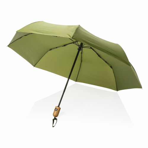 Bambusowy parasol automatyczny 21" Impact AWARE™ rPET Zielony P850.617 (6)