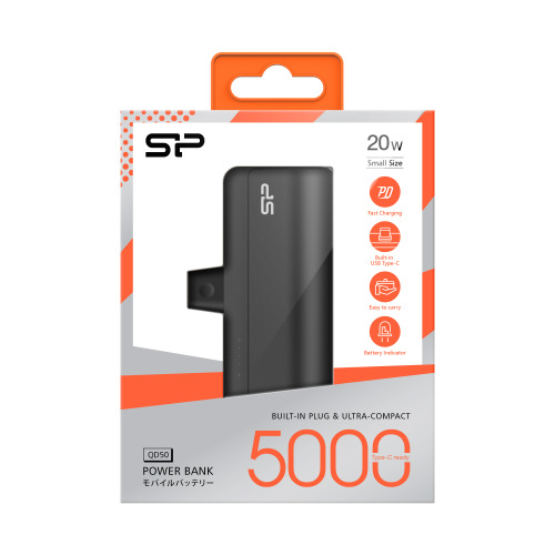 Power bank QD50 5000 mAh Silicon Power czarny EG834303 (3)