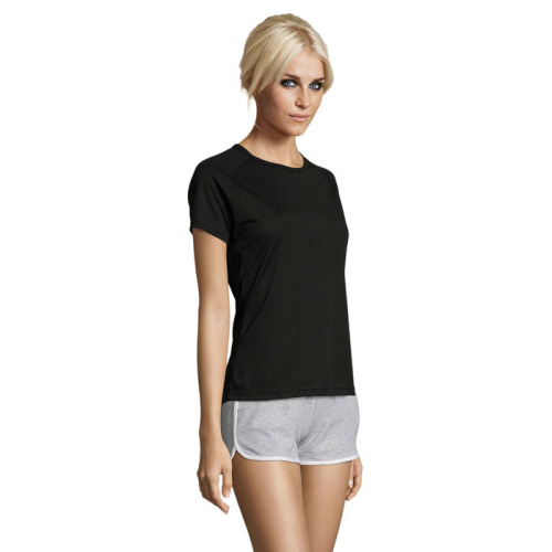 SPORTY Damski T-Shirt 140g Czarny / Czarny opal S01159-BK-XS (2)