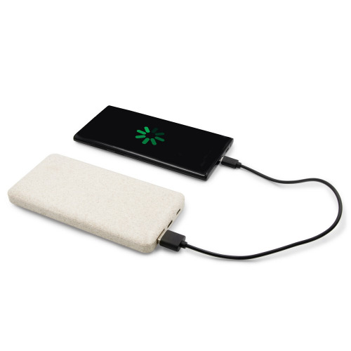 Power bank 8000 mAh ze słomy pszenicznej | Jenkins Neutralny V0725-00 (7)