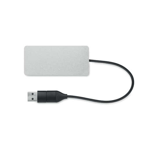 3-portowy hub USB kabel 20cm Srebrny MO2142-14 (1)