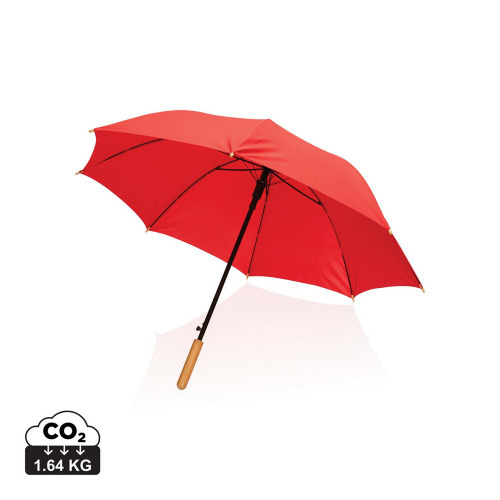 Bambusowy parasol automatyczny 23" Impact AWARE™ rPET Czerwony P850.654 (5)