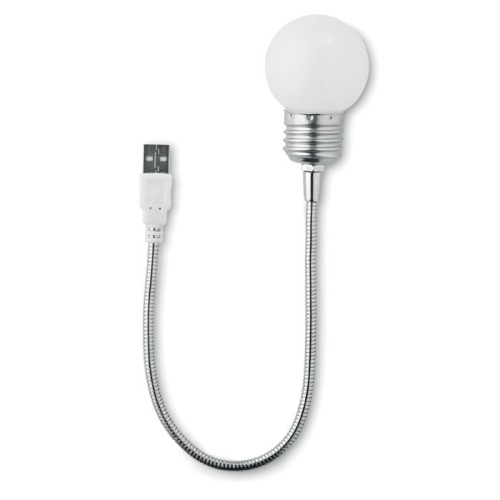 Lampka USB w kształcie żarówk Biały MO8616-06 