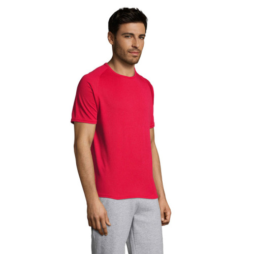 SPORTY Męski T-SHIRT 140g Czerwony S11939-RD-XXS (2)