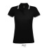 PASADENA damskie polo 200g Negro/Blanco S00578-BC-S  thumbnail