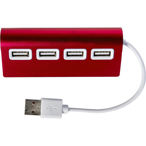 Hub USB 2.0 Czerwony V3790-05 