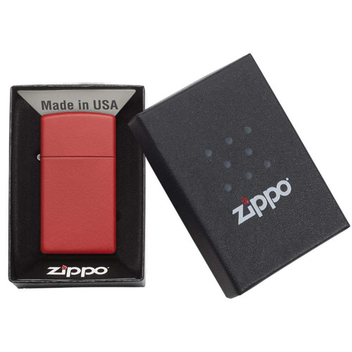 Zapalniczka Zippo Slim Czerwony mat ZIP60005404 (3)