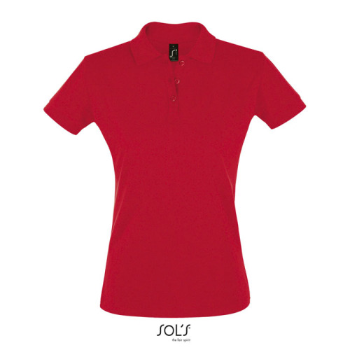 PERFECT Damskie POLO 180g Czerwony S11347-RD-L 