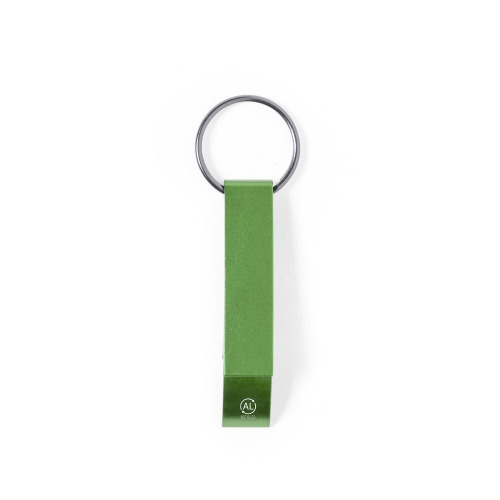 Brelok do kluczy, otwieracz do butelek z aluminium z recyklingu zielony V1102-06 