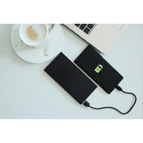 Power bank 8000 mAh Mauro Conti, lampka LED | Megan Czarny V0168-03 (10)