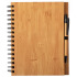 Bambusowy notatnik ok. A5 z długopisem brązowy V0206-16 (5) thumbnail