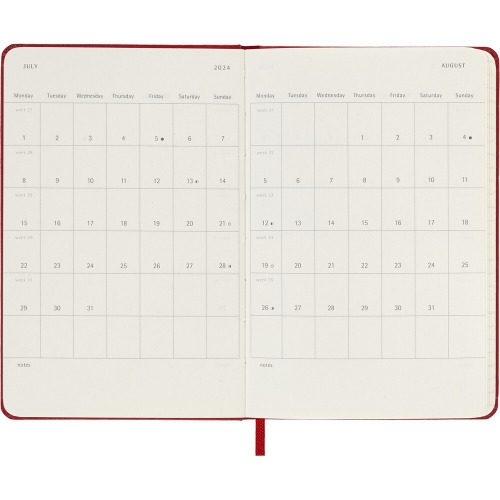 Kalendarz MOLESKINE Czerwony VM292-05/2024 (13)