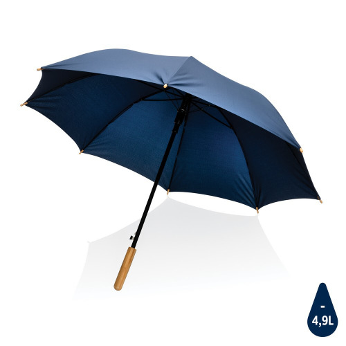 Bambusowy parasol automatyczny 23" Impact AWARE™ rPET Niebieski P850.655 