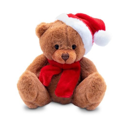 Pluszowy miś świąteczny | Nathan Brown brązowo-czerwony HE261-56 (13)