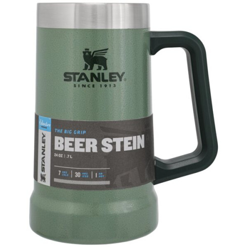 Kufel Stanley ADVENTURE BIG GRIP BEER STEIN 0,7 L Hammertone Green 1002874033 (1)