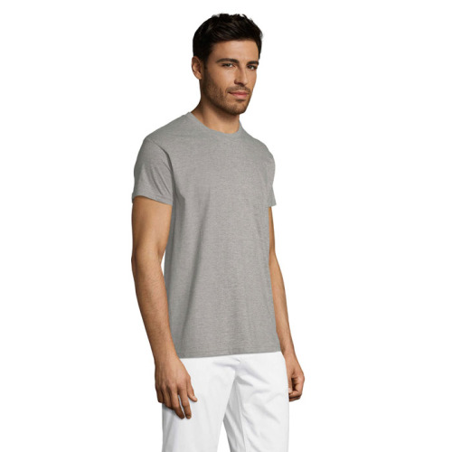 REGENT UNISEX T-SHIRT 150g Szary melanż S11380-GM-XXS (2)