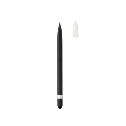 Aluminiowy "wieczny" ołówek z gumką czarny P611.121 (1)