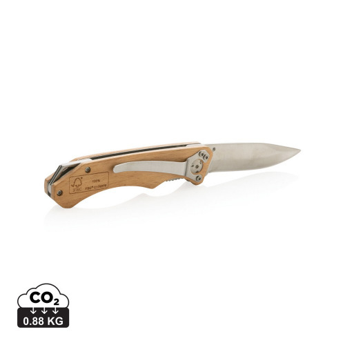 Drewniany nóż składany, scyzoryk brązowy P414.059 (11)