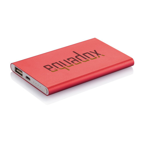 Power bank 4000 mAh Czerwony, biały P324.954 (3)