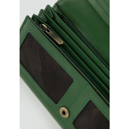 Damski portfel WITTCHEN skórzany o prostym kroju Zielony WITT14-1-052 (2)