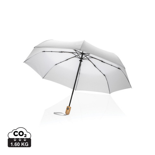 Bambusowy parasol automatyczny 21" Impact AWARE™ rPET Biały P850.613 (16)