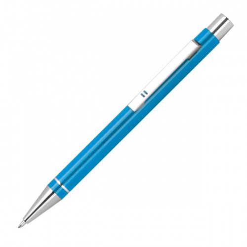 Metalowy długopis półżelowy Almeira turkusowy 374114 (4)