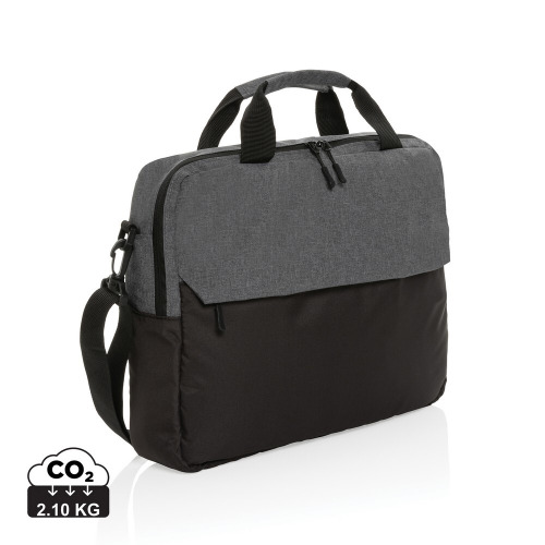 Torba na laptopa 15,6" AWARE™ Kazu, poliester z recyklingu szary P732.172 (7)