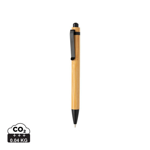 Bambusowy długopis czarny P610.321 (6)