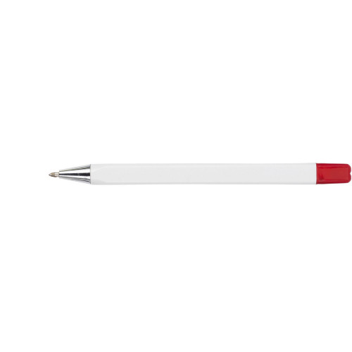 Zestaw piśmienniczy, ołówek, zakreślacz i długopisy z wkładem w kolorze nakrętki biały V1314-02 (10)