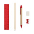 Zestaw szkolny, ołówek, długopis, gumka, temperówka, linijka czerwony V7869-05 (7) thumbnail