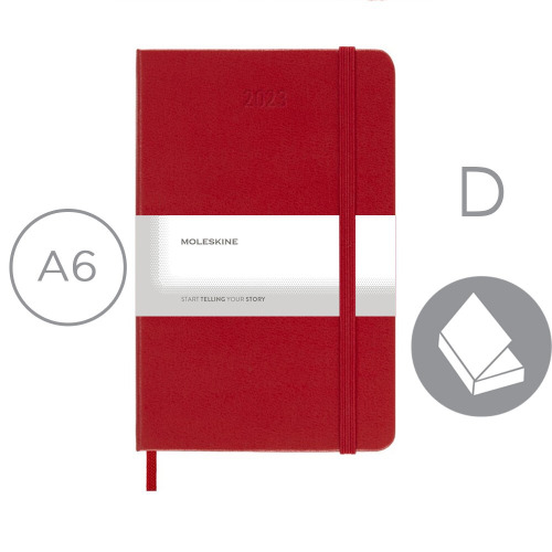 Kalendarz MOLESKINE Czerwony VM292-05/2024 