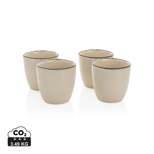 Zestaw kubków ceramicznych 120 ml Ukiyo, 4 el. Biały P432.403 (5)