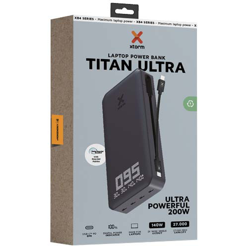 Xtorm XB403 Titan Ultra powerbank do laptopa o pojemności 27 000 mAh i mocy 200 W Czarny 12440690 (2)