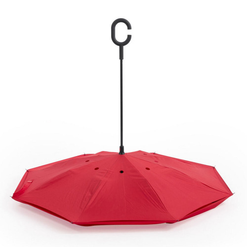 Odwracalny parasol manualny, rączka C Czerwony V8987-05 (9)