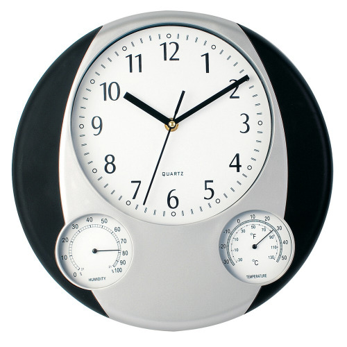 Zegar ścienny, stacja pogodowa czarny V3251-03 (1)