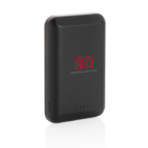 Magnetyczny, bezprzewodowy power bank 5000 mAh, 5W Czarny P322.281 (12)