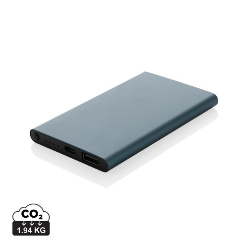 Power bank 4000 mAh z aluminium z recyklingu Niebieski P322.425 (12)