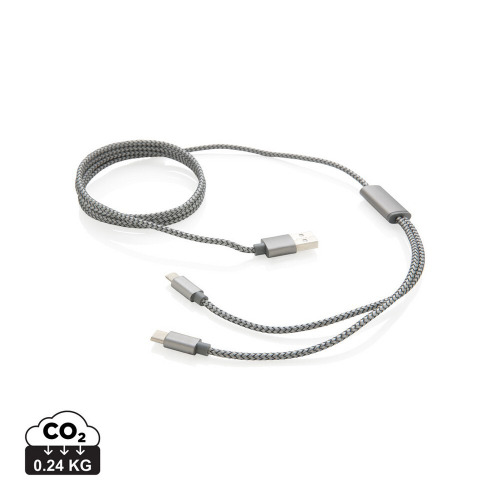 Kabel do ładowania 3 w 1 Szary P302.232 (8)