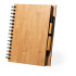 Bambusowy notatnik ok. A5 z długopisem brązowy V0206-16 (4) thumbnail