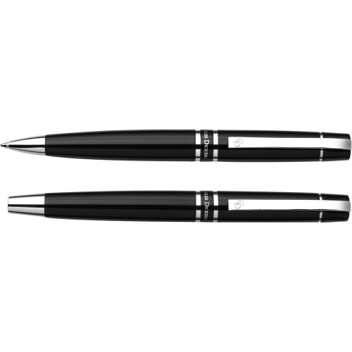 Zestaw piśmienniczy Charles Dickens, długopis i pióro kulkowe czarny V1204-03 (3)