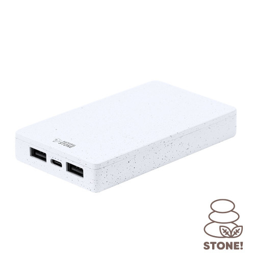 Power bank 5000 mAh z ekstraktu kamienia Biały V2001-02 