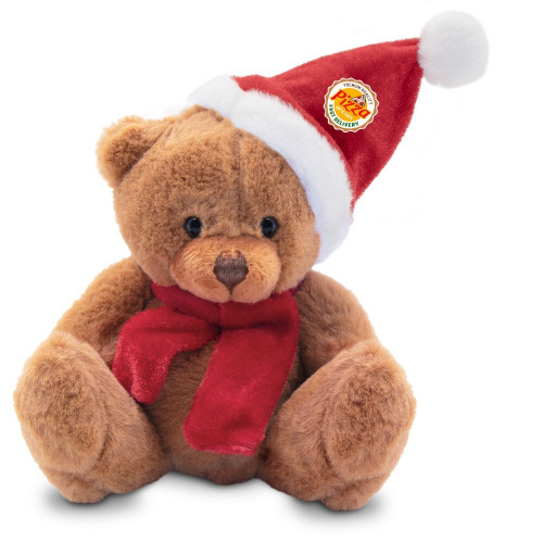 Pluszowy miś świąteczny | Nathan Brown brązowo-czerwony HE261-56 (10)