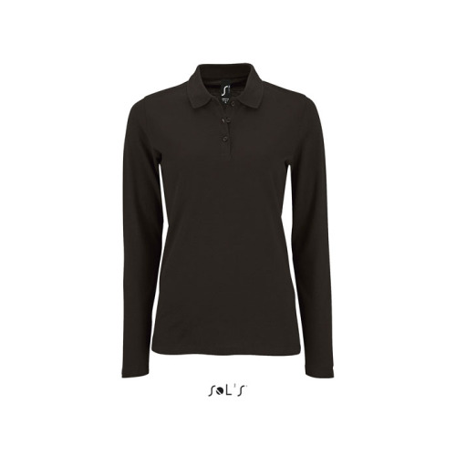 PERFECT Damskie LSL POLO180 Czarny / Czarny opal S02083-BK-XXL 